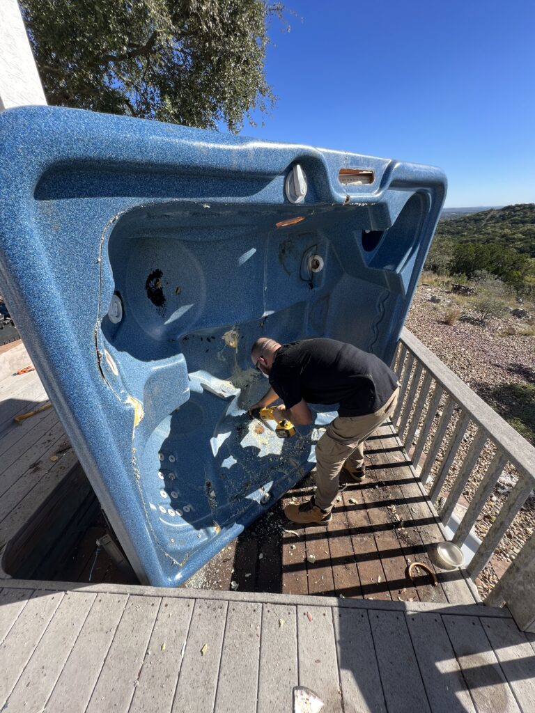 san antonio hot tub removal service